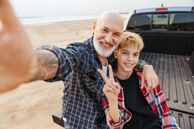 Older Father with Foster Son