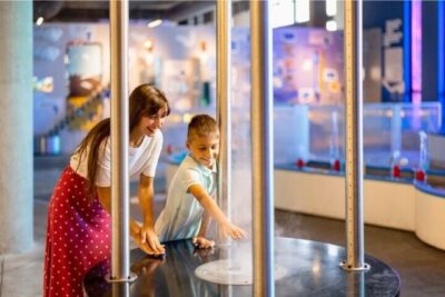 Children playing at museum